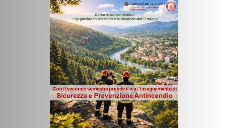 locandina corso Unical vigili del fuoco
