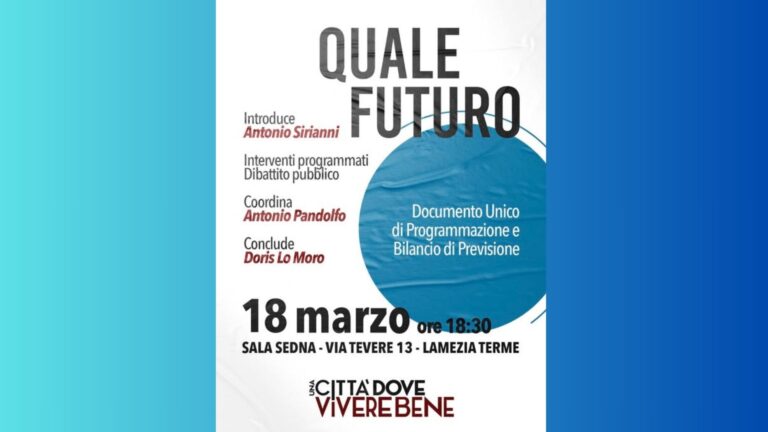 locandina una città dove vivere bene