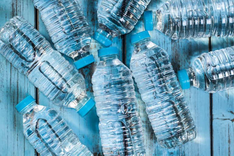 Bottles of mineral water