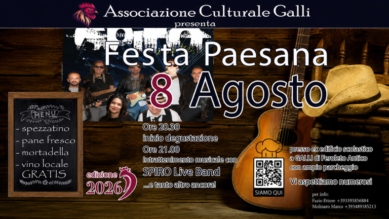 locandina festa paesana Galli