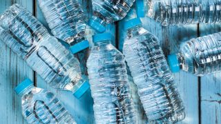 Bottles of mineral water