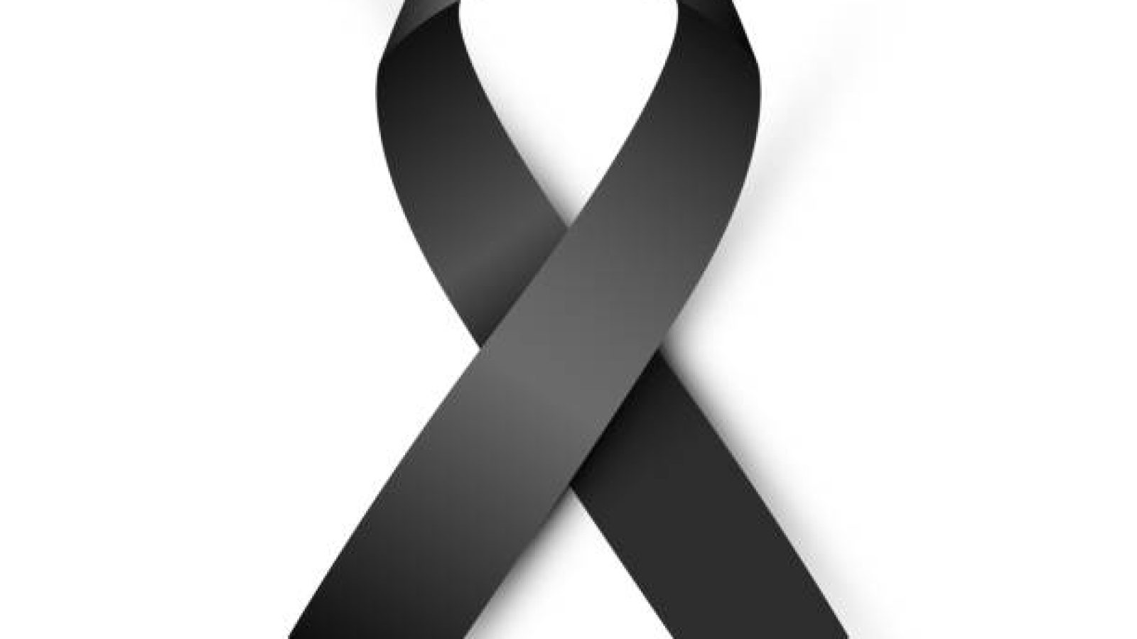 Vector illustration, Black awareness ribbon isolated on a white background. Mourning and melanoma symbol. Terrorism and death symbol.